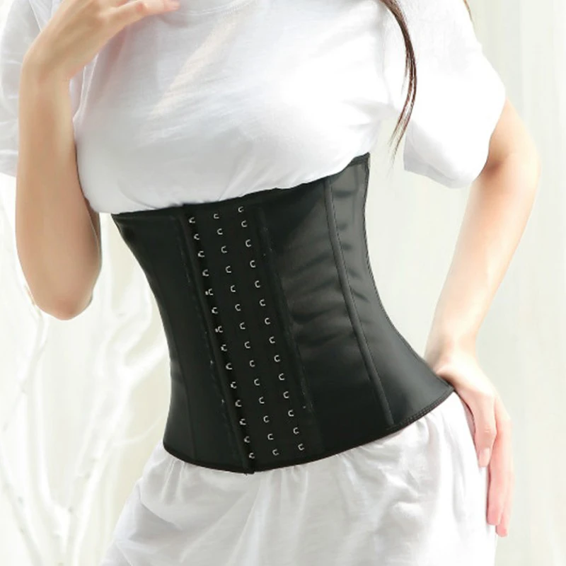 

Wholesale Women Plus Size Waist Training Corsets 9 Steel Boned Latex Waist Trainer Weight Loss Fitness Waist Trainer Belt