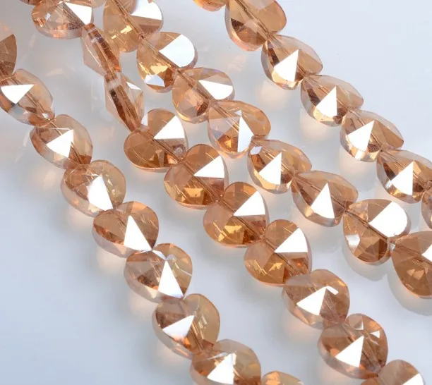 

JC Crystal Wholesale Directly Sale New design Heart shape Beautiful color 14 mm for Jewelry Glass Beads