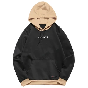 Color Blocking Letter Pouch Pocket Mens Streetwear Hoodie 2