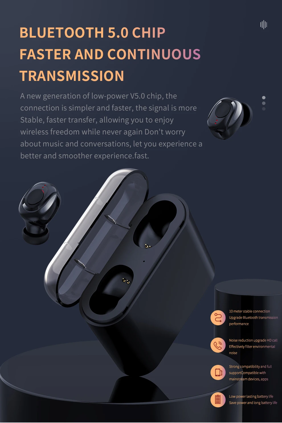 2019 Best Christmas gift Single Ear X18 TWS Button Wireless BT Earphones, BT5.0 Charging Bin Stealth Sports Headphone - ANKUX.COM
