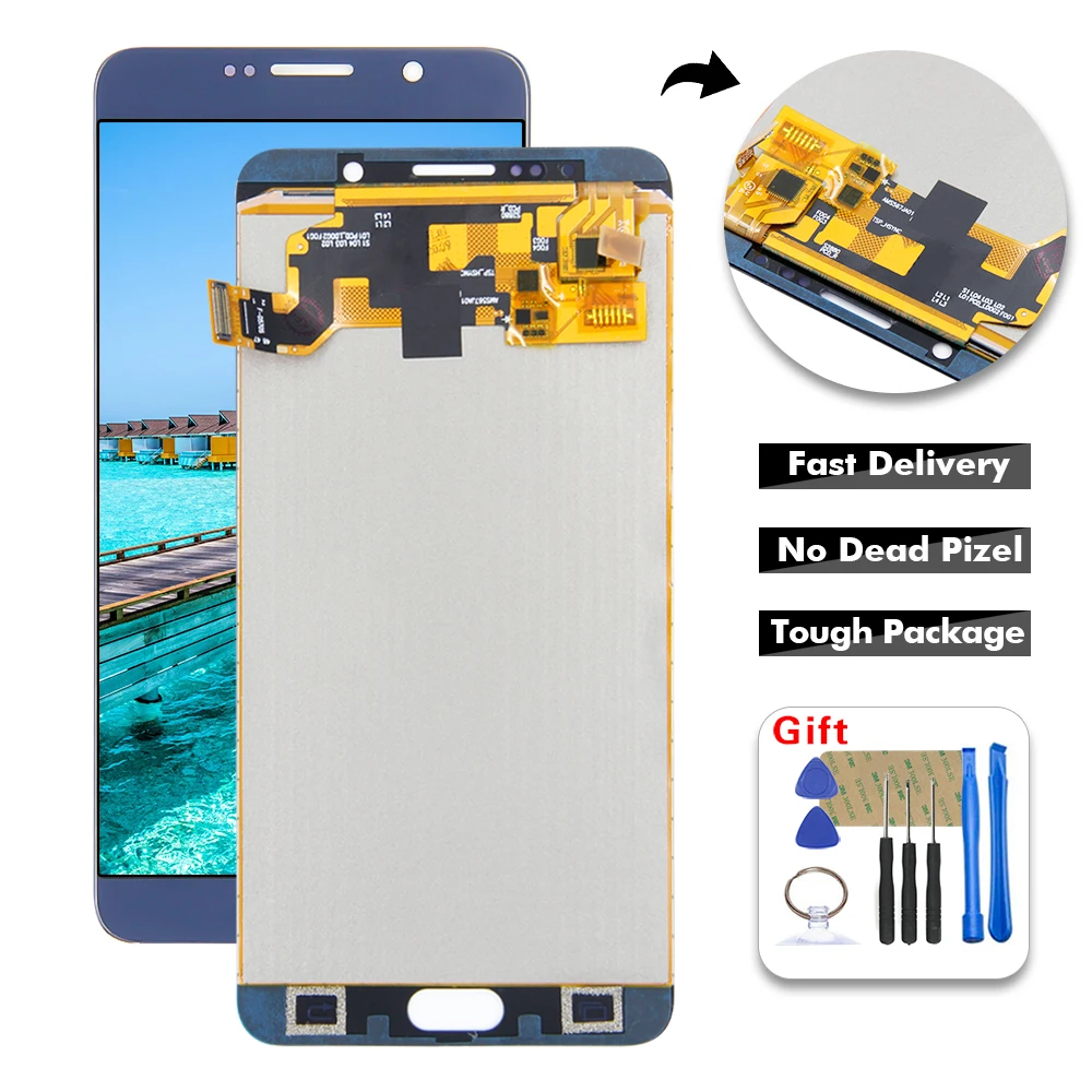 

ready stock 5.7'' display for samsung galaxy note 5 lcd sm-n9208 touch screen assembly note5 n9200 n920f n920t n920a n9208 lcd