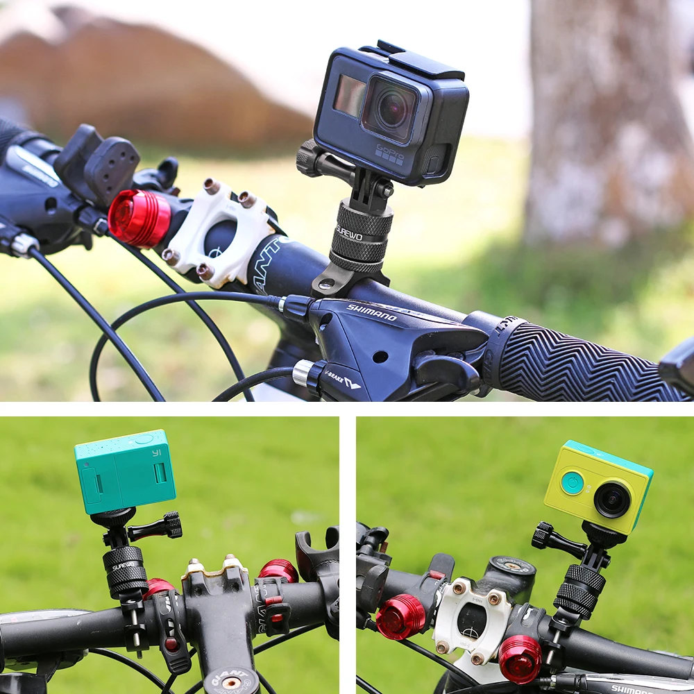 
SUREWO Gopro Bike Mount Mountain Bike Camera Handlebar for GoPro Hero 7/(2018) 6 5 Black DJI Osmo Action and More 