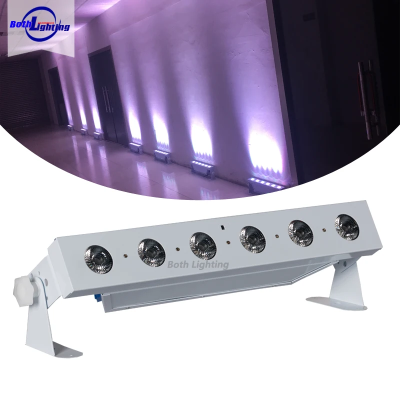 

battery parligth 6x18w RGBWA UV 6in1 wireless dmx LED wall washer with WIFI Remote controllight wedding uplight, 16.7 million kinds of color change
