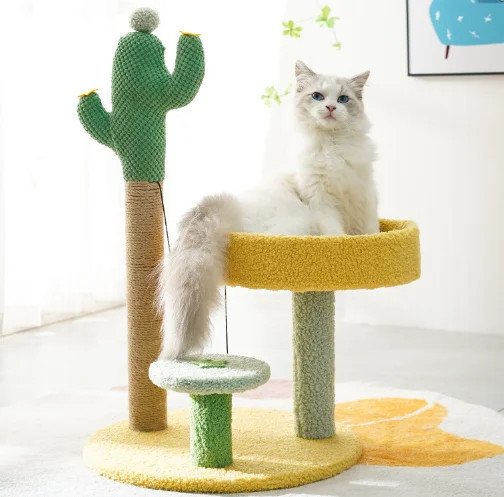 

Cat Scratching Post Cactus Climbing Frame jumping platform cat toys Factory Wholesale Hot sell