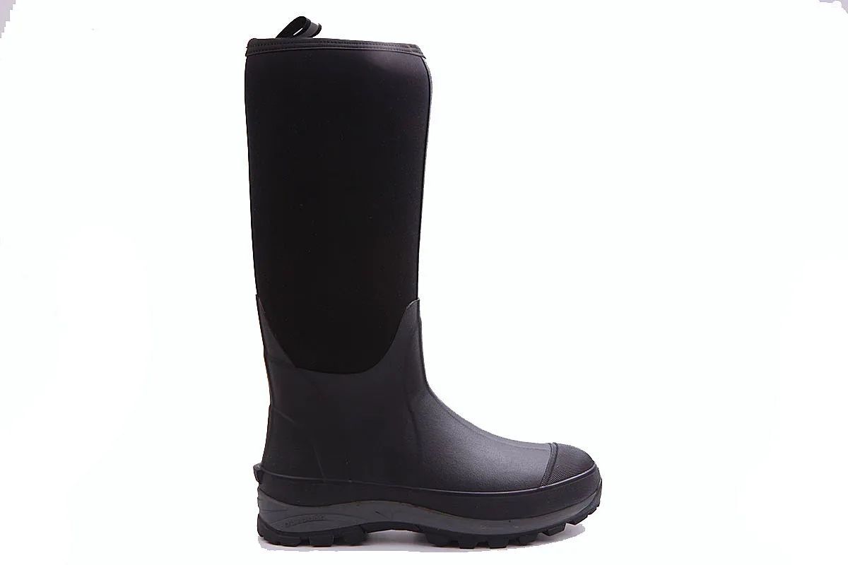 Men's Black Knee High Neoprene Rubber Rubber Hunting Boots For Men