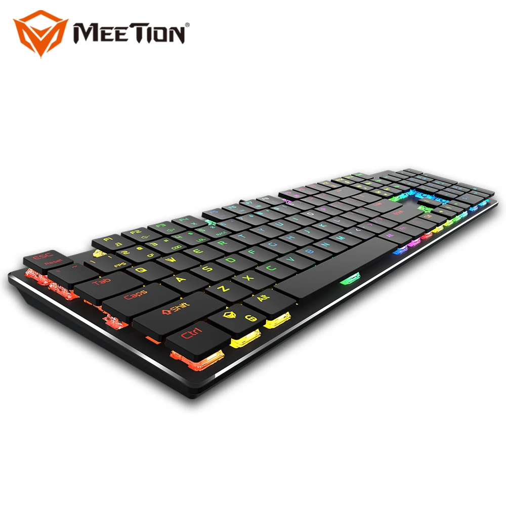 

MEETION MK80 Computer Accessories Slim Wired USB Led RGB Backlight PC Arabic Gamer Gaming Mechanical Keyboard