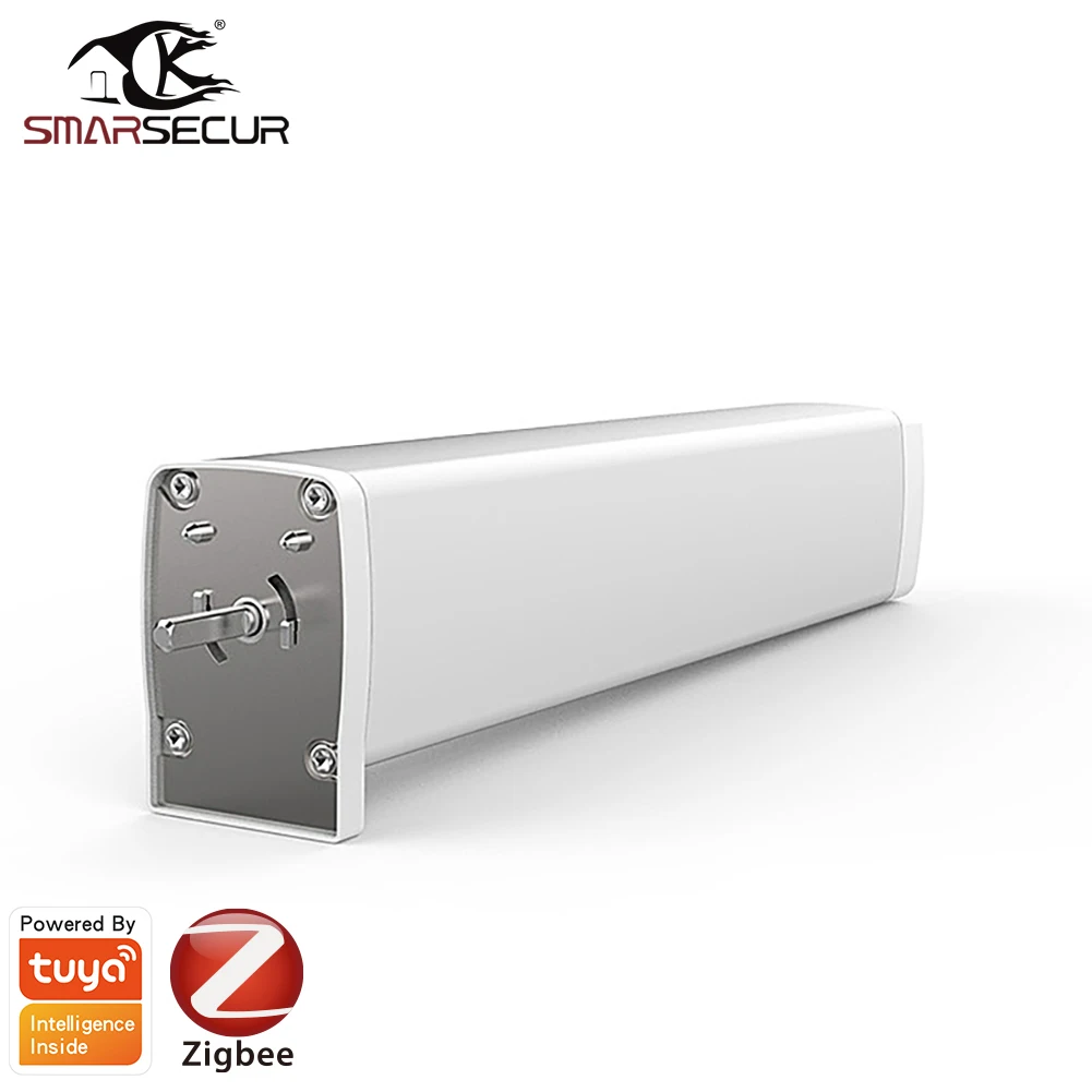 

{Manufacturer}Tuya Zigbee home automation motor voice control and track Remote Control Curtain controller, White