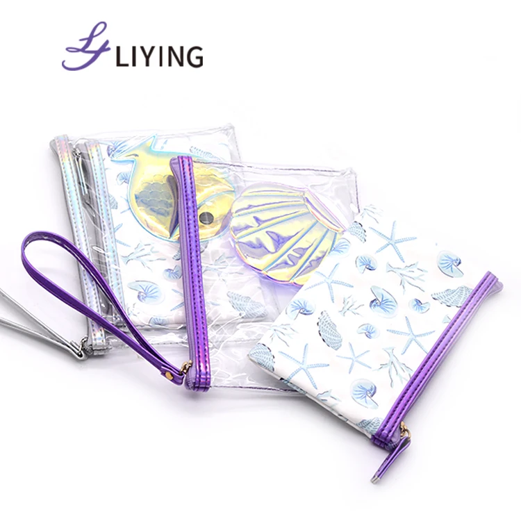 

Accept Custom Logo Travel Transparent 2Pcs Sea Life Cosmetic Bag