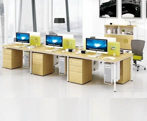 Triangle Office Furniture Modern Open Workstation 120 Degree Desk 3