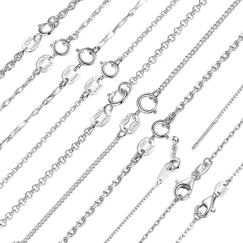 

Multiple chains and sizes for women 925 sterling silver chain minimalist jewelry small necklace chain