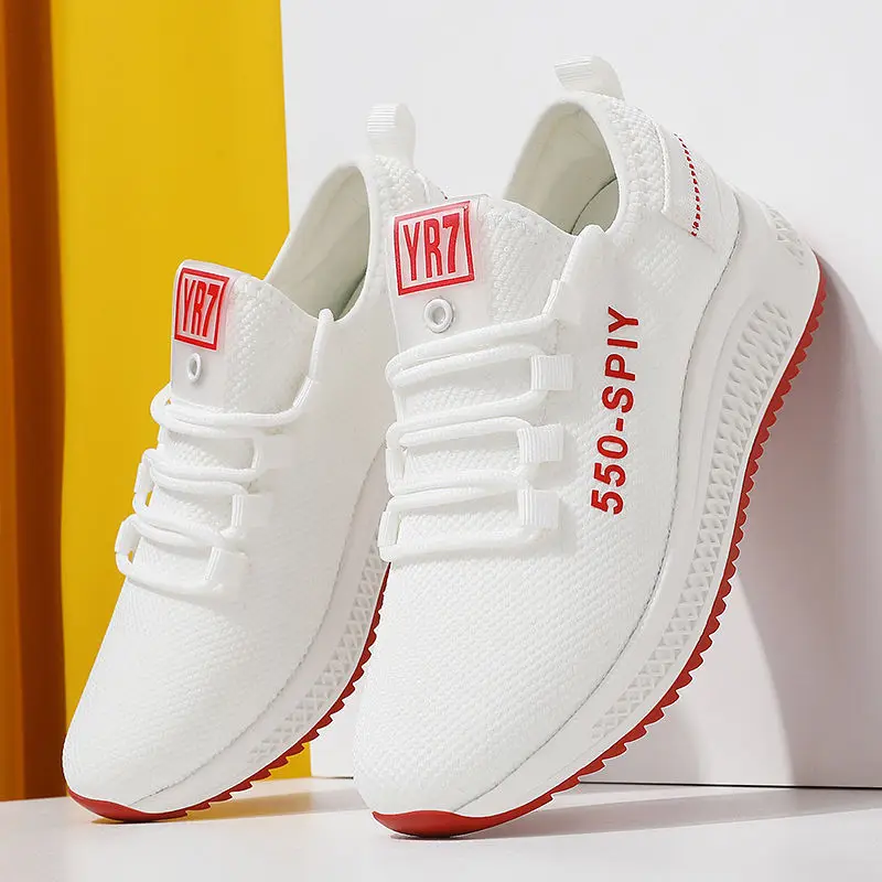 

New Arrivals Cheap Fashion Women's Casual Shoes Girl Ladies Flat Shoes Women Sport Shoes White Running Sneakers for Women, 3 colors/white,black,yellow