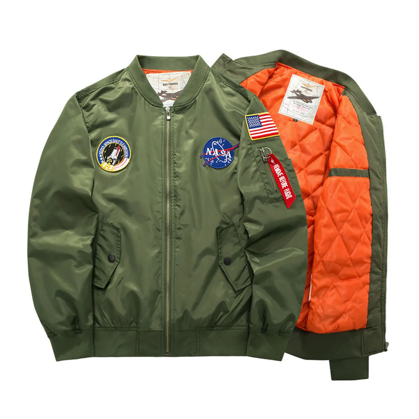 

2021 Thick models Winter bomber jacket custom logo 6XL plus size men's nasa letterman jackets
