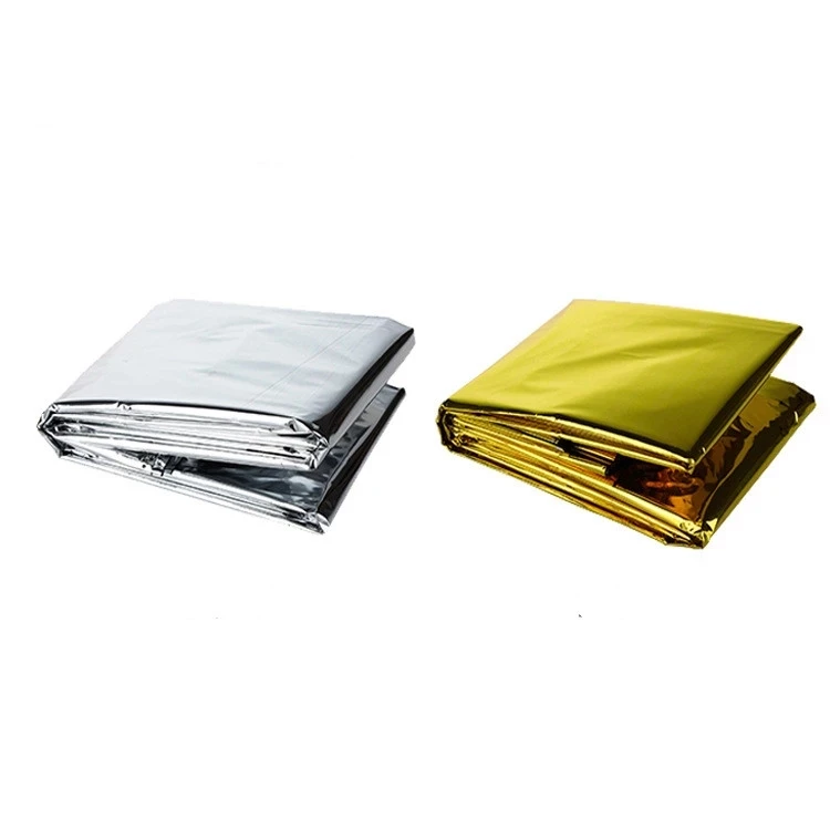 Portable Aluminum Emergency Blanket 210cm X 130 Cm Thermal Mylar