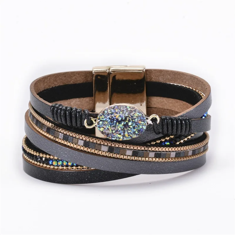 

Cheap Price New arrival Girl leather bracelets women bracelet jewelry, Muti