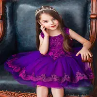 

Red flower girl dress for 3 years old princess dress for Bridesmaid Children Fashion Ball Dress for party
