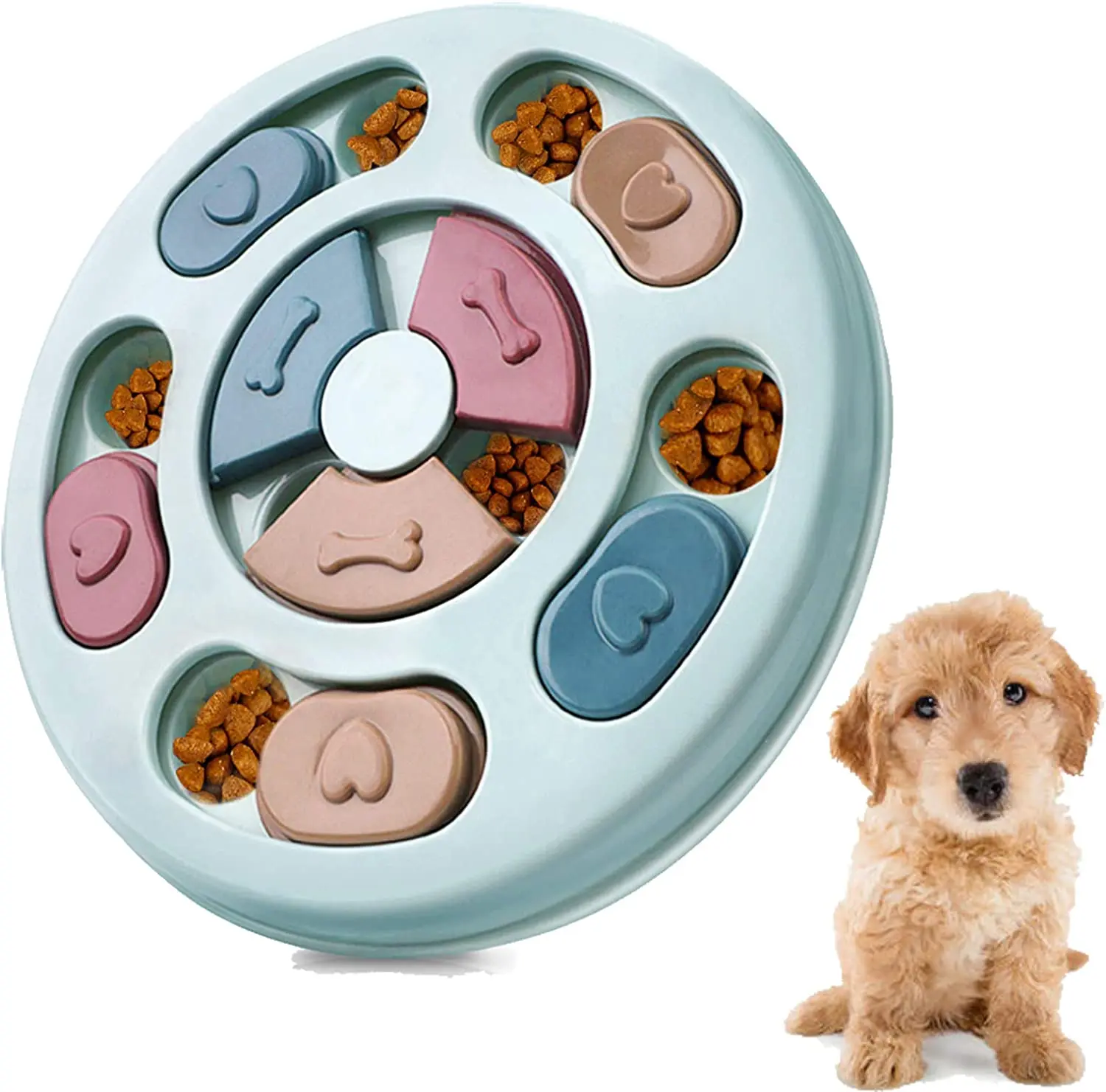 

Plastic Non Slip Training PP Funny Pet Dog Animal Treat Food Dispenser Dispensing Slow Feeder Dog Bowl