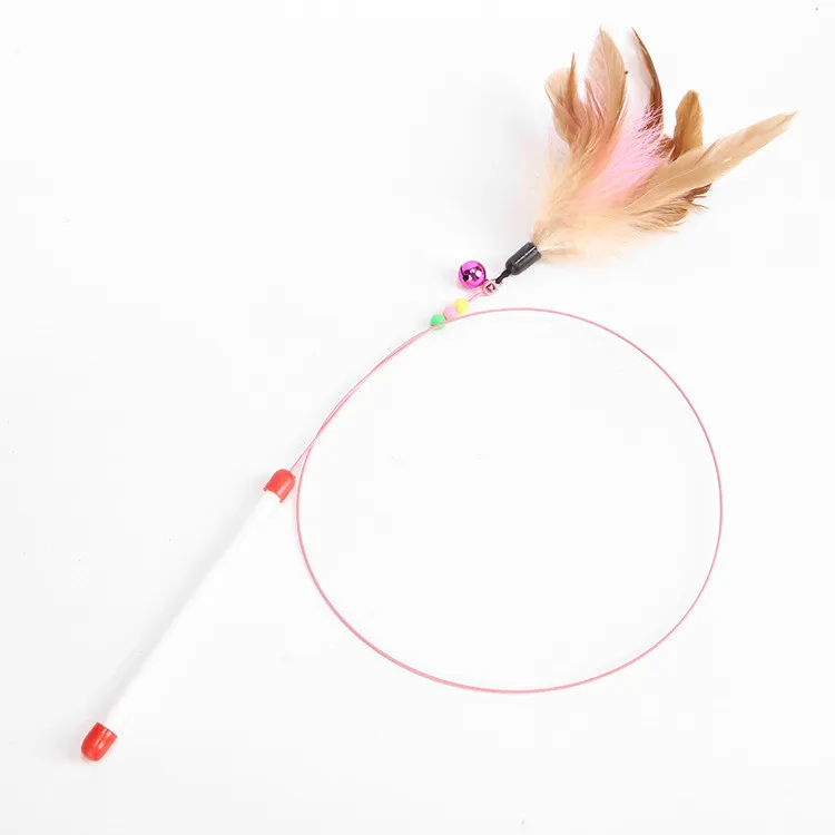 

Natural Feather Refills for Cat Wand Toy Teaser, Pink