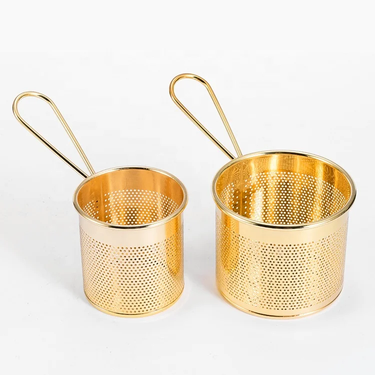 

Mini S/S 304 Food Grade French Table Serving Stainless Steel Chip Fryer Basket