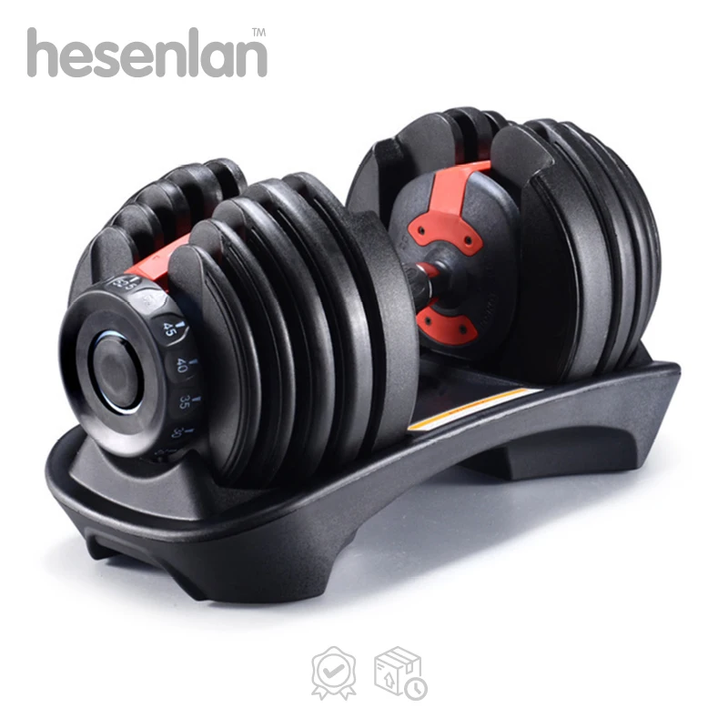 

Hesenlan DB-2303 Fitness Equipment Dumbbell Set Weight Training Room With Adjustable Dumbbells, Black
