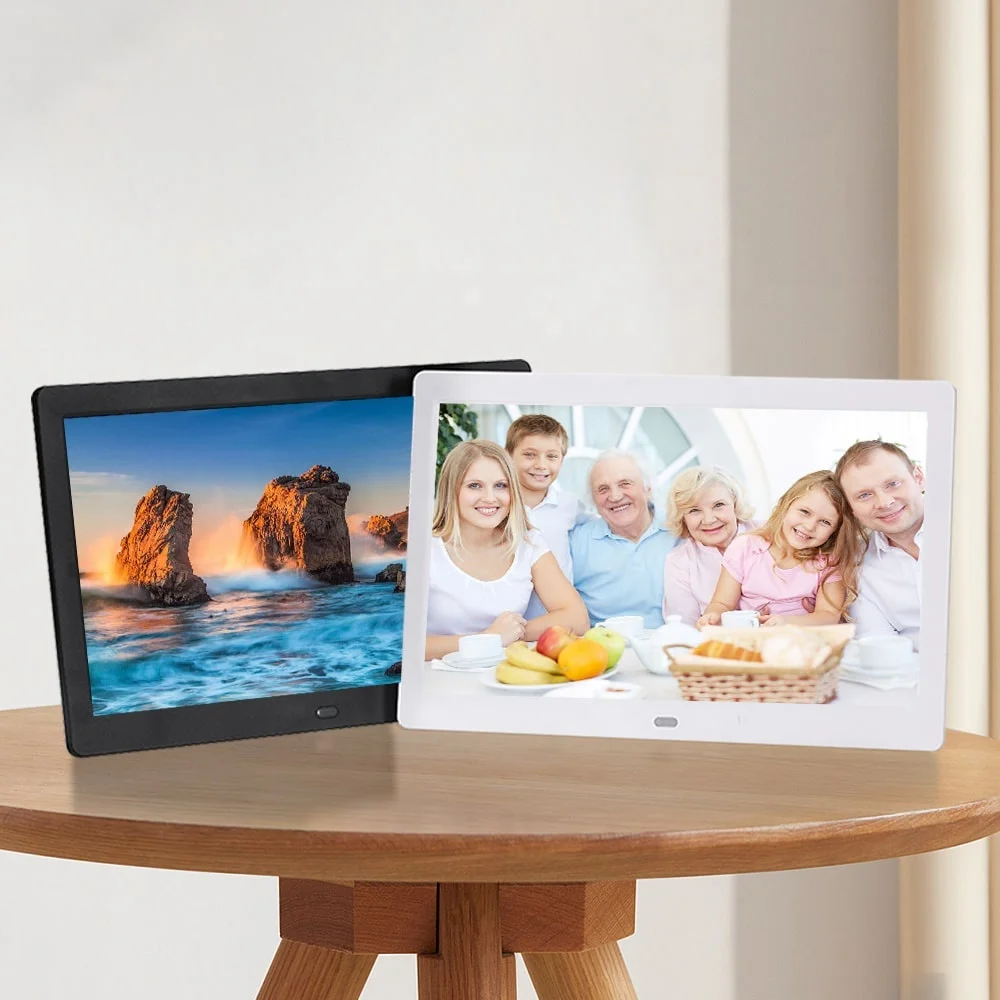 10.1 inch Digital Photo Frame with Remote Control Electronic Picture Frame Large Display Built-in Clock & Calendar