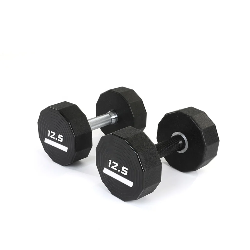 

Wholesale hot sale cheap fitness equipment dumbbells custom black rubber hex dumbbells