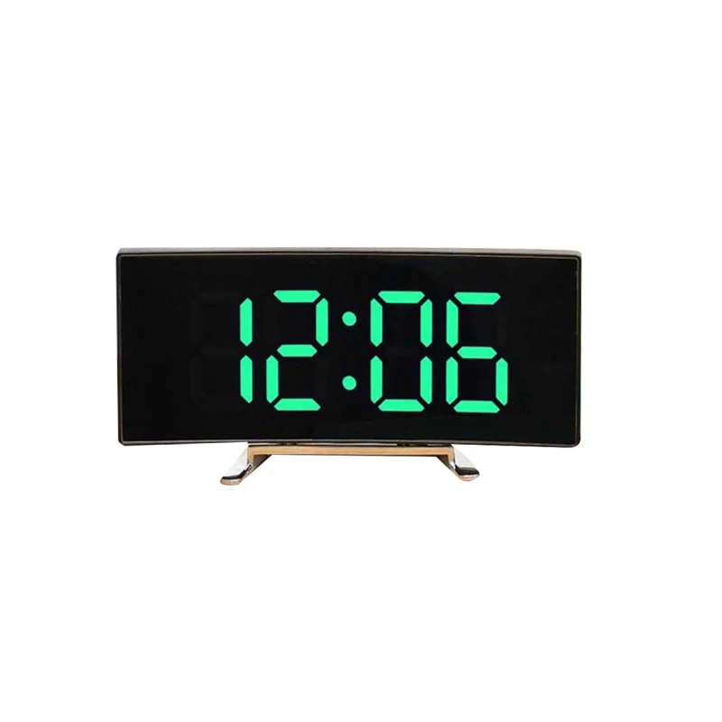 

Multifunction LED Mirror Electronic Table Clock Home Digital Desktop Alarm Clocks, As shown