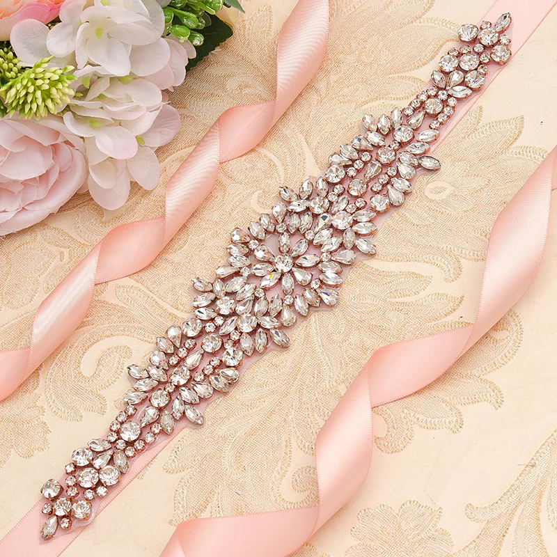 New High-grade Rhinestone Applique Evening Dress Bridal Wedding Bridal Decorative Belt