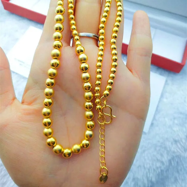 

Tower Bead Necklace Brass Gilded Necklace Exquisite Gold Ladies Jewelry
