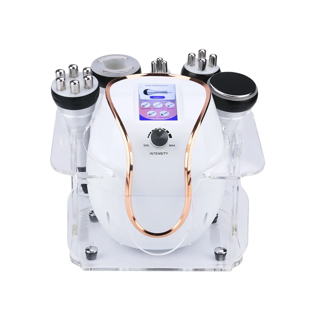 

Portable 5 in 1 40k Ultrasonic cavitation rf vacuum slimming machine, White