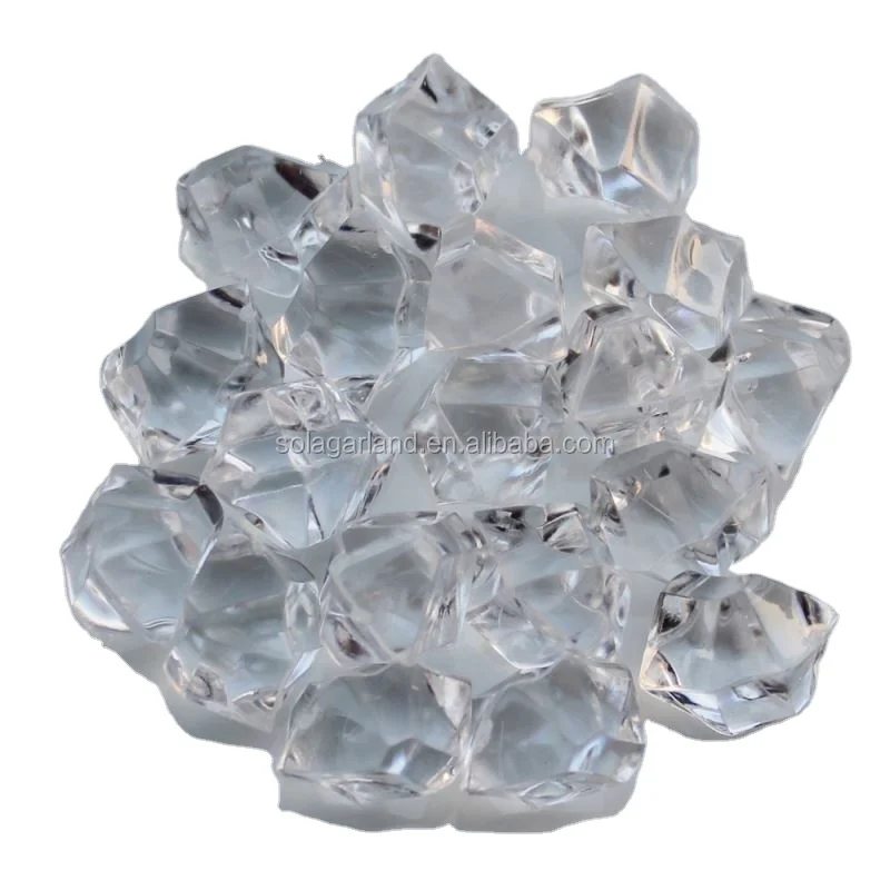 14MM/23MM Acrylic Plastic Clear Vase Filler Stone Beads Icy Rock Clear DIY Scatter Beads Patery Decor Vase Filler Gem