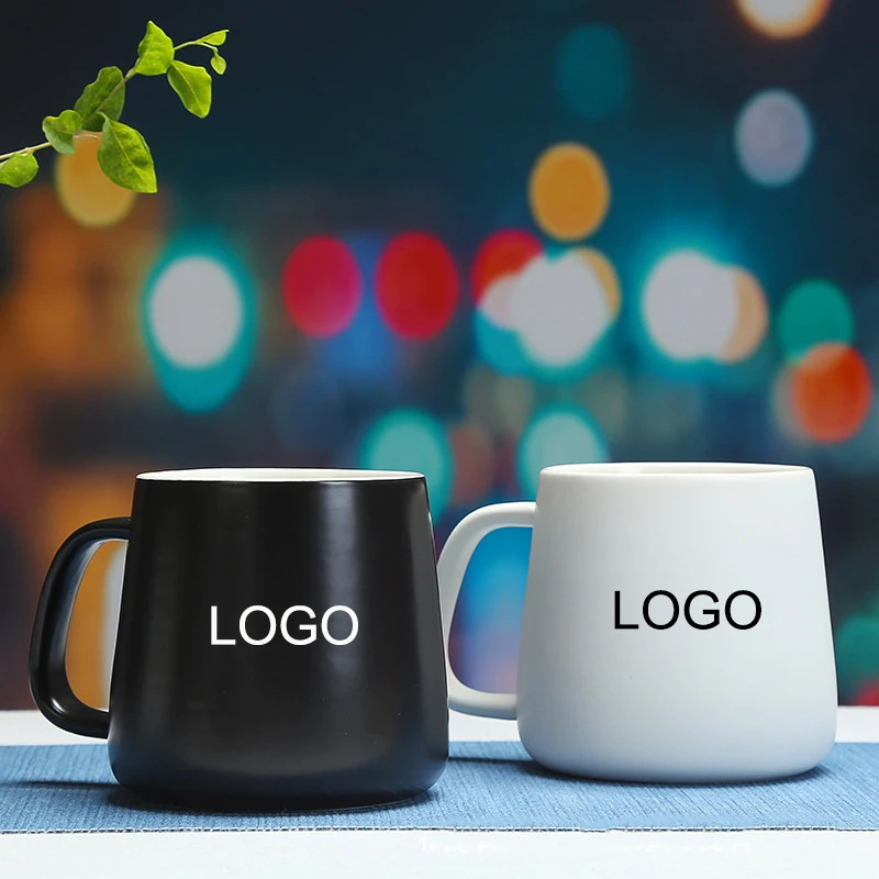 

Wholesale Custom Logo Black White Sublimation Ceramic Coffee Mug, White and black