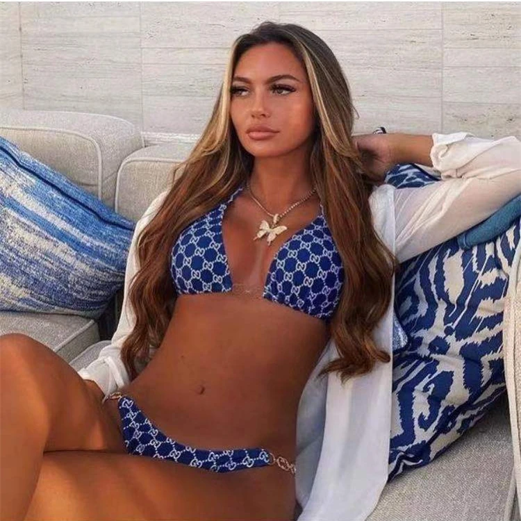 

Classical Triangle Top Brand Name Swimsuit Sexy Lady Designer Swimwear Bikini