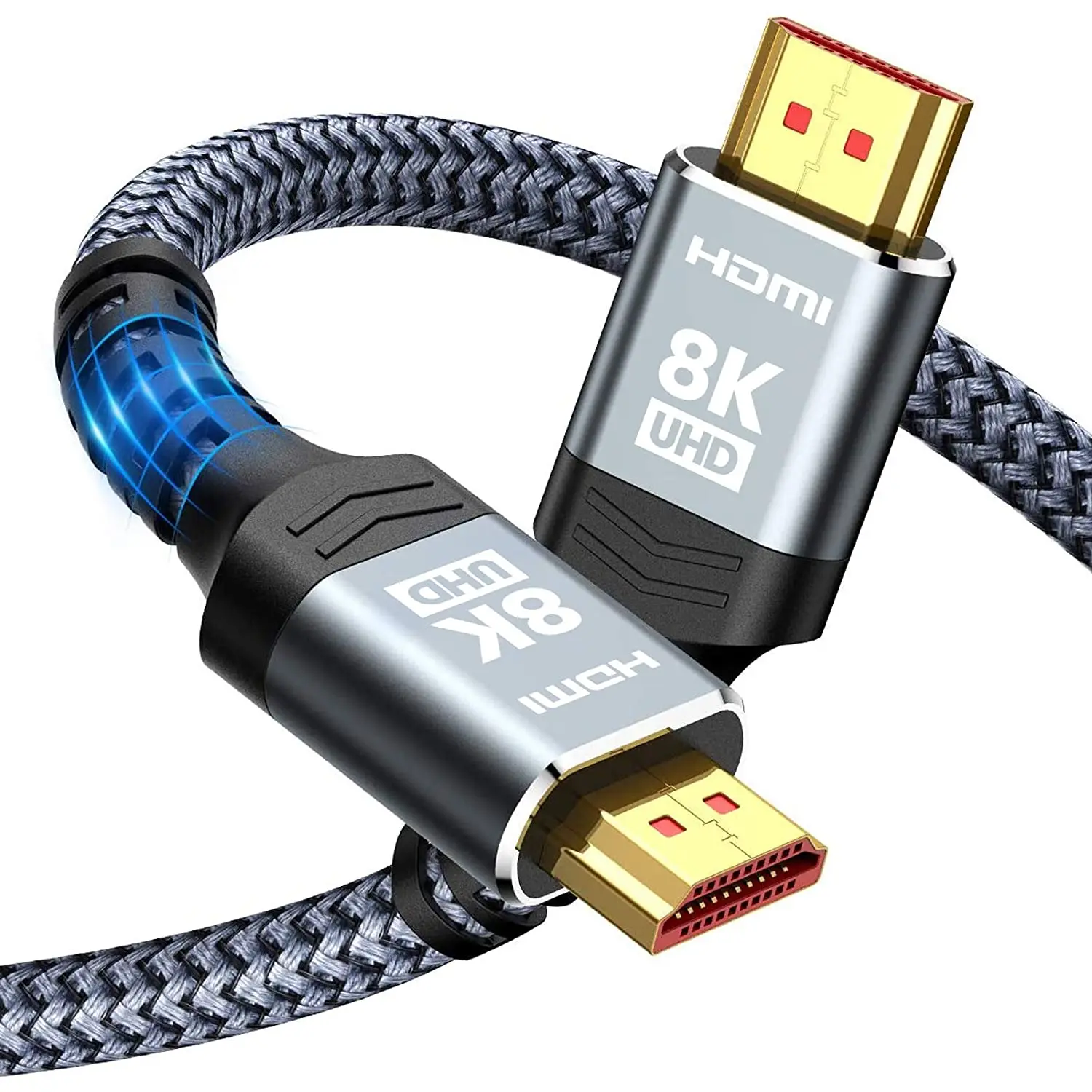 

FARSINCE HDMI 2.1 cabo 8K ultra hd high speed v2.1 braided HDMI 2.1 cable 8K 60Hz 4K 120hz 0.5m 1m 1.5m 2m 3m 5m, Balck