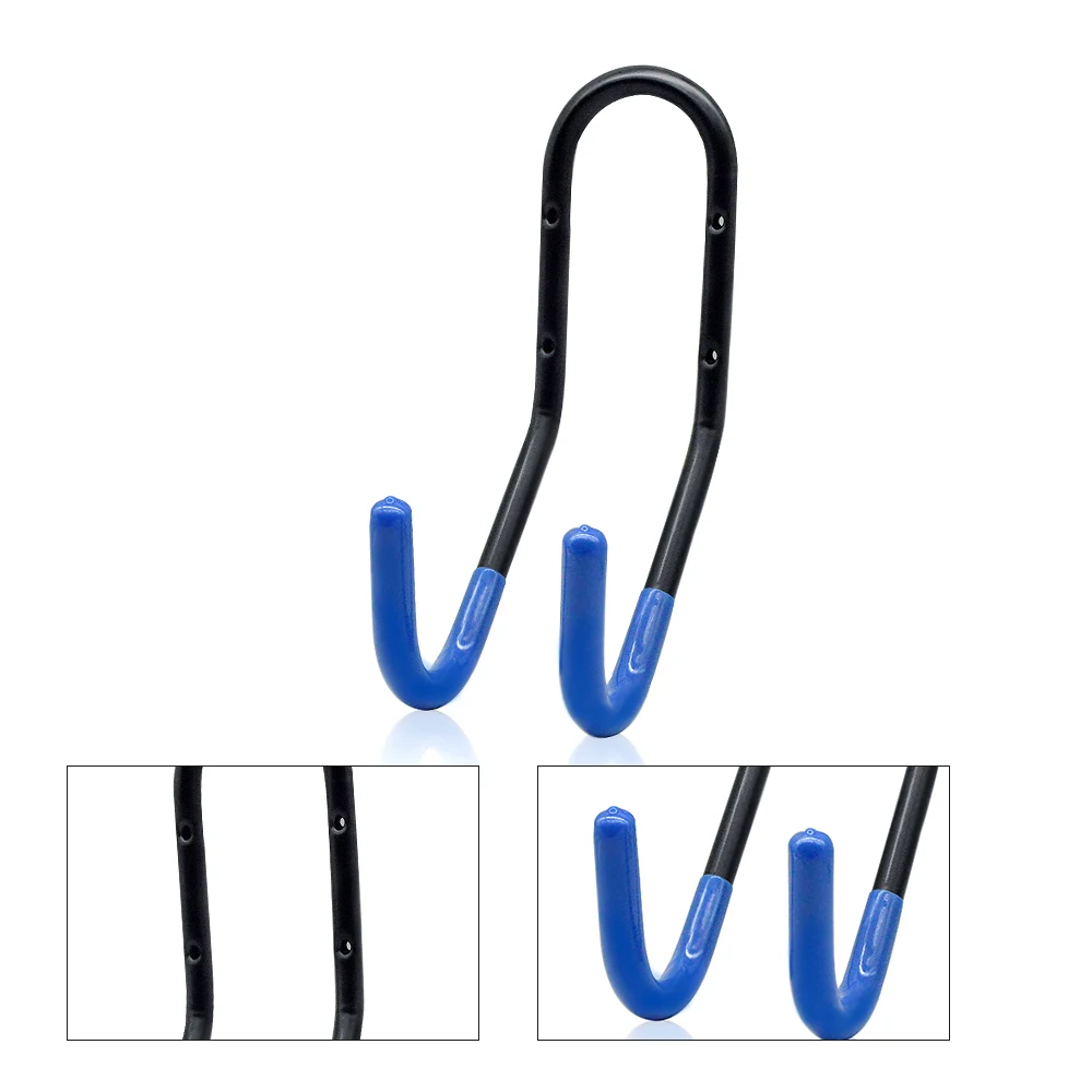 

Simple bicycle trailer frame wall display stand, Black and blue