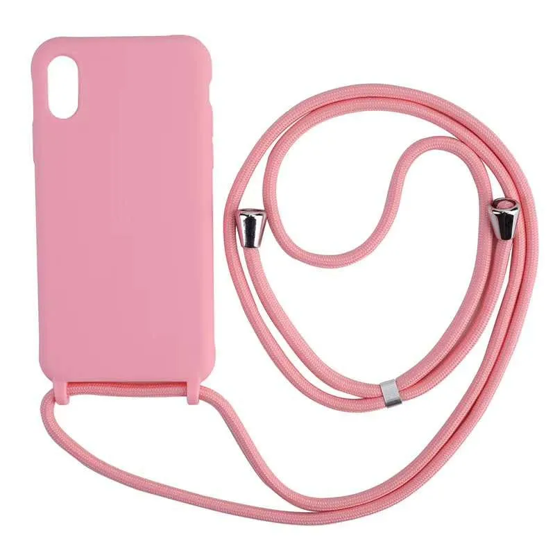

Luxury Official Silicone Case For iphone 7 8 6S 6 Plus X XS 12 mini 11 Pro MAX XR Case for Apple iphone crossbody phone case