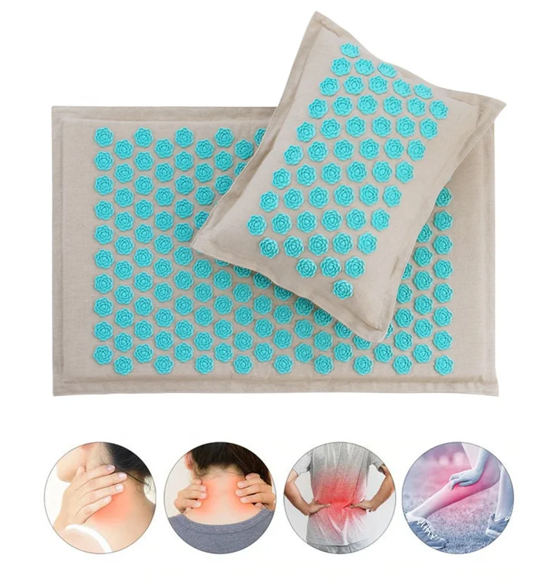 

Worldwide Free ShippingSkipe Mat Acupressure Mat, Massage Mat and Pillow Set Yoga Mat Relieve Back, Neck and Sciatic Pain