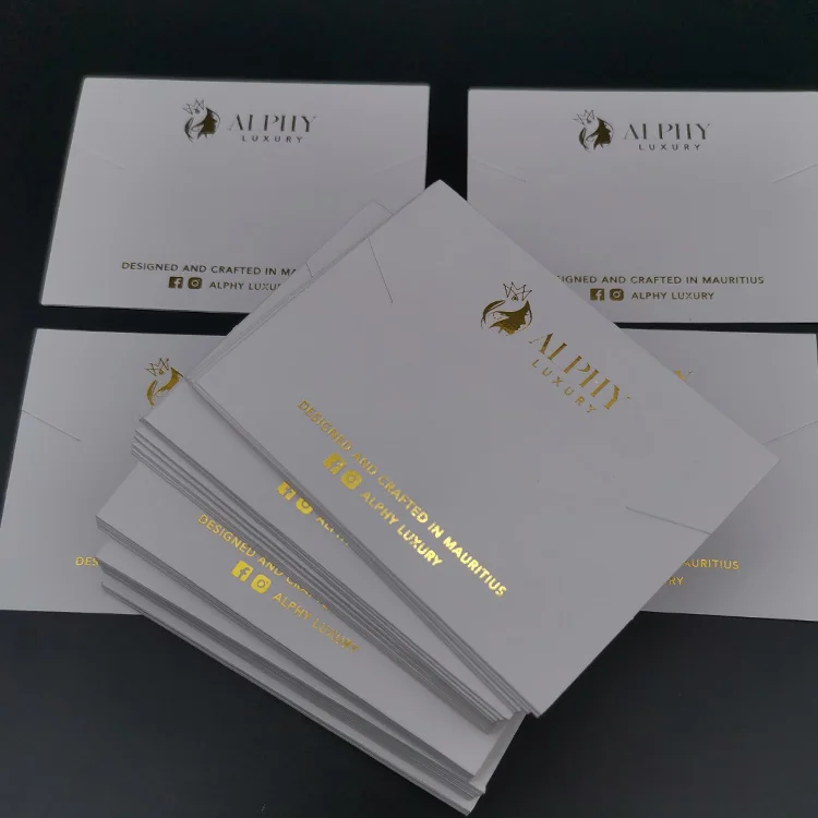 Fashion Charm Customized Logo Luxury Jeans Clothing Gold Foil Cardboard Earring Cards