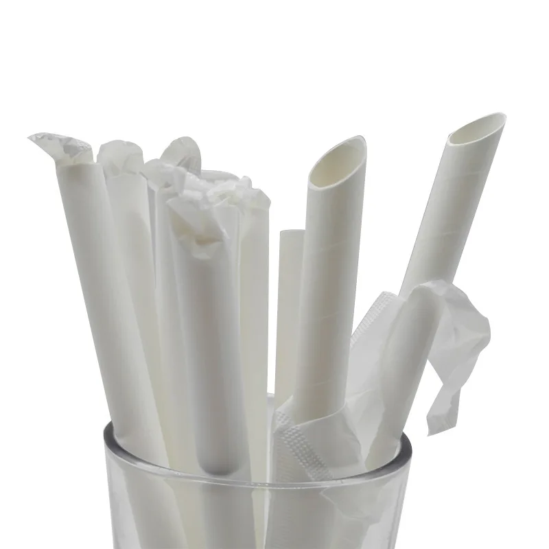 Leatchliving Biodegradable Large Paper Boba Tea Drinking Straws Milk