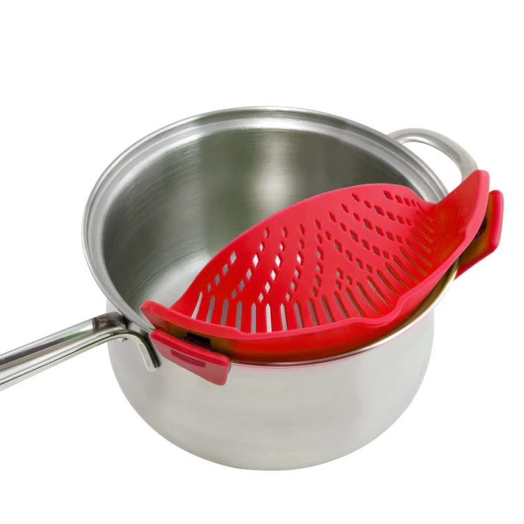 

A748 Kitchen Gadgets Plastic Pot Funnel Strainer Water Filters Rice Accessories Handle Type Fruit Vegetable Wash Colander