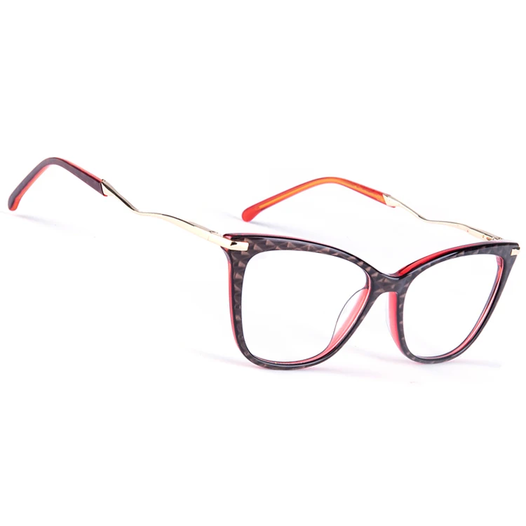 

Custom Acetate Cat Eye Glasses Women Glasses Frames Optical Fashion Sunglasses Print 9007 Unisex Women Men Polarized CE ISO9001, Custom color