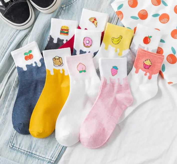 

Cute Funny Socks Cotton Cotton Wholesale Custom Women Ladies Girls Crew Fancy Socks