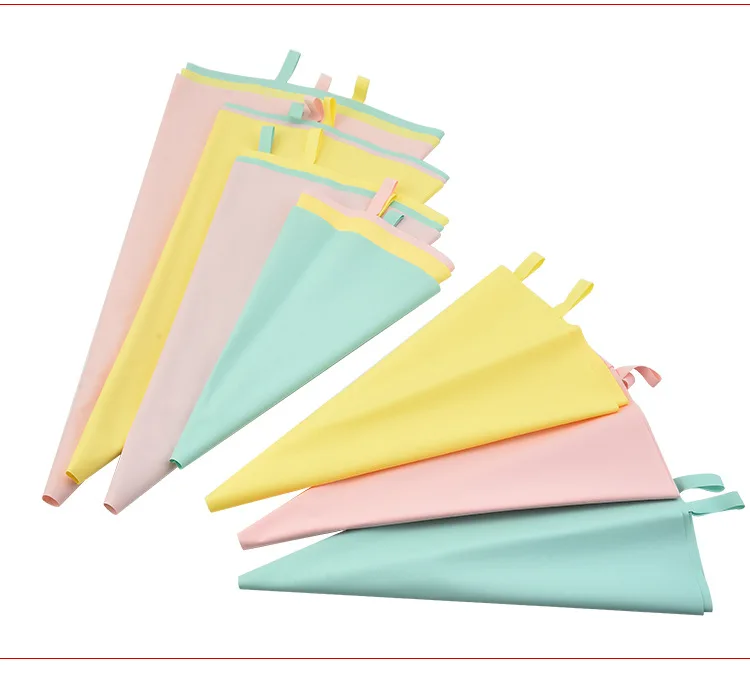 

10/12/14/16/18 inch Silicone Pastry Bags Icing Piping Bags Baking Cookie Cake Decorating Pastry Bags Set, Orange/blue/green/yellow/pink/purple/red or customized