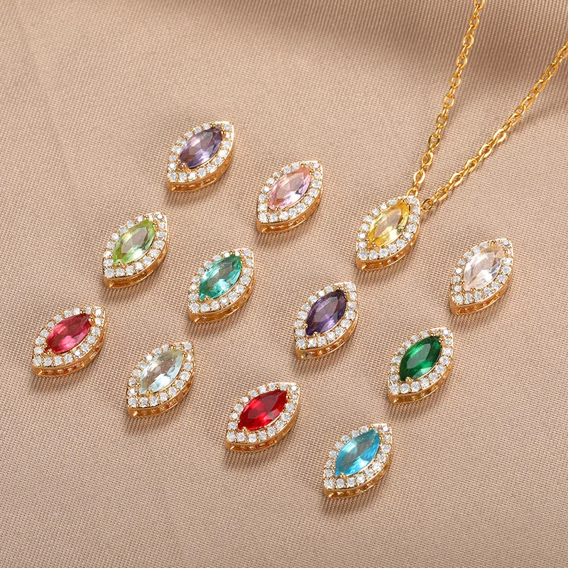 

Diamond Main Stone Water Drop Pendant Necklace Luxury Clavicle Chain Collars for Female Niche Design for Wedding Birthday