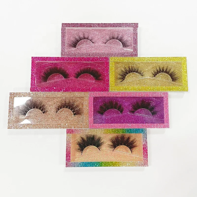 

3d Faux Mink False Eyelashes Super Soft and Natural OEM Packaging Luxury Black Cotton Hair Long LOGO Band Style Package Material