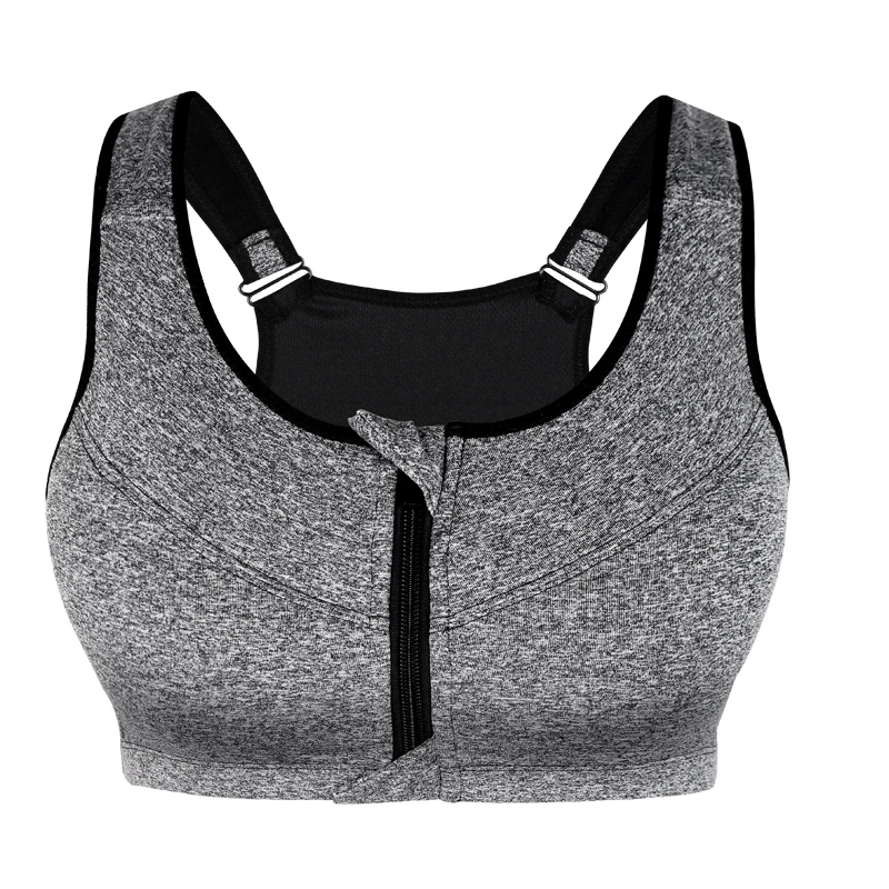 

Xingsheng Wholesale High Quality Quick Dry Zipper Front Closure Yoga Women Sports Bra, Optional