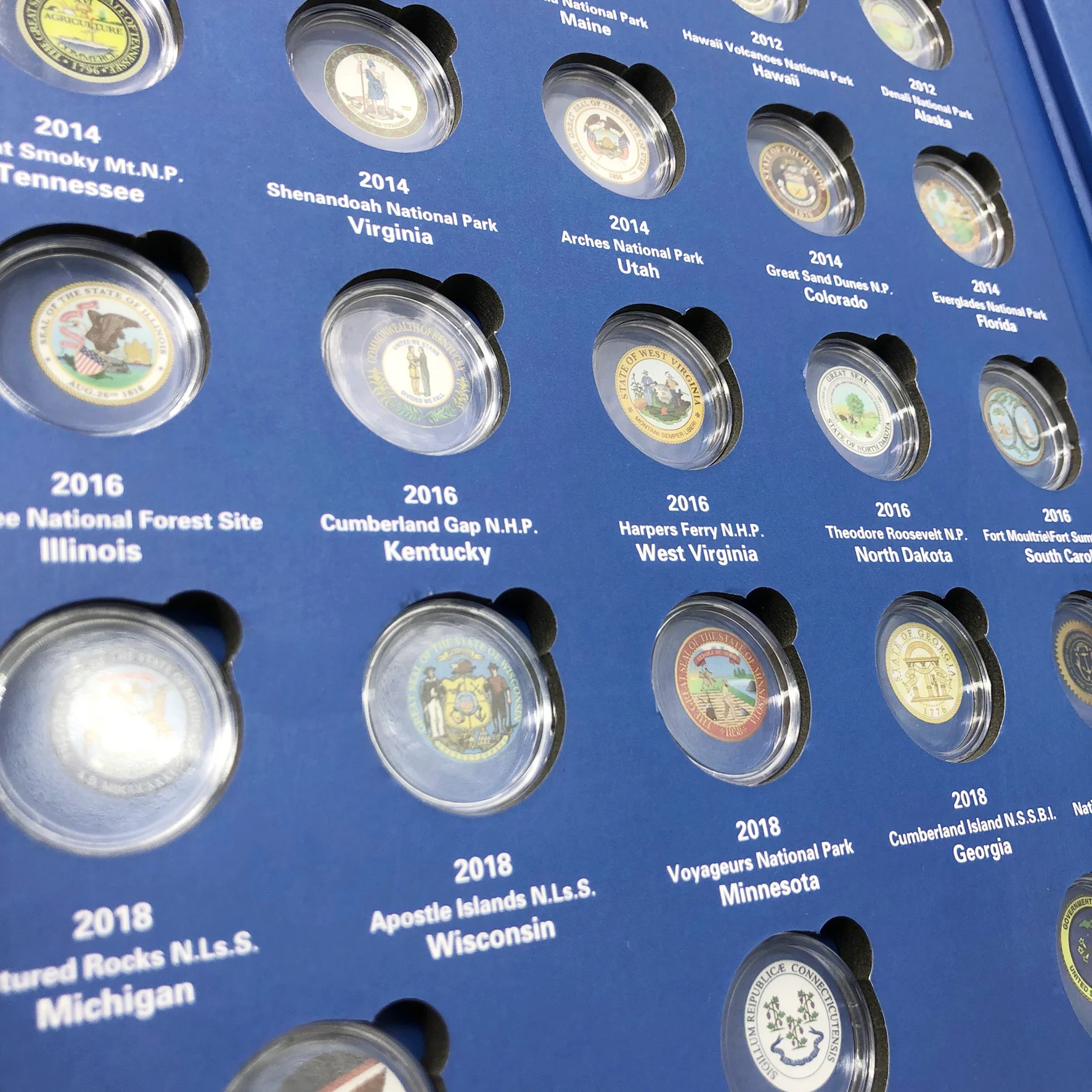 
Custom Hardcover USA National Park Quarters Coin Collector Album 