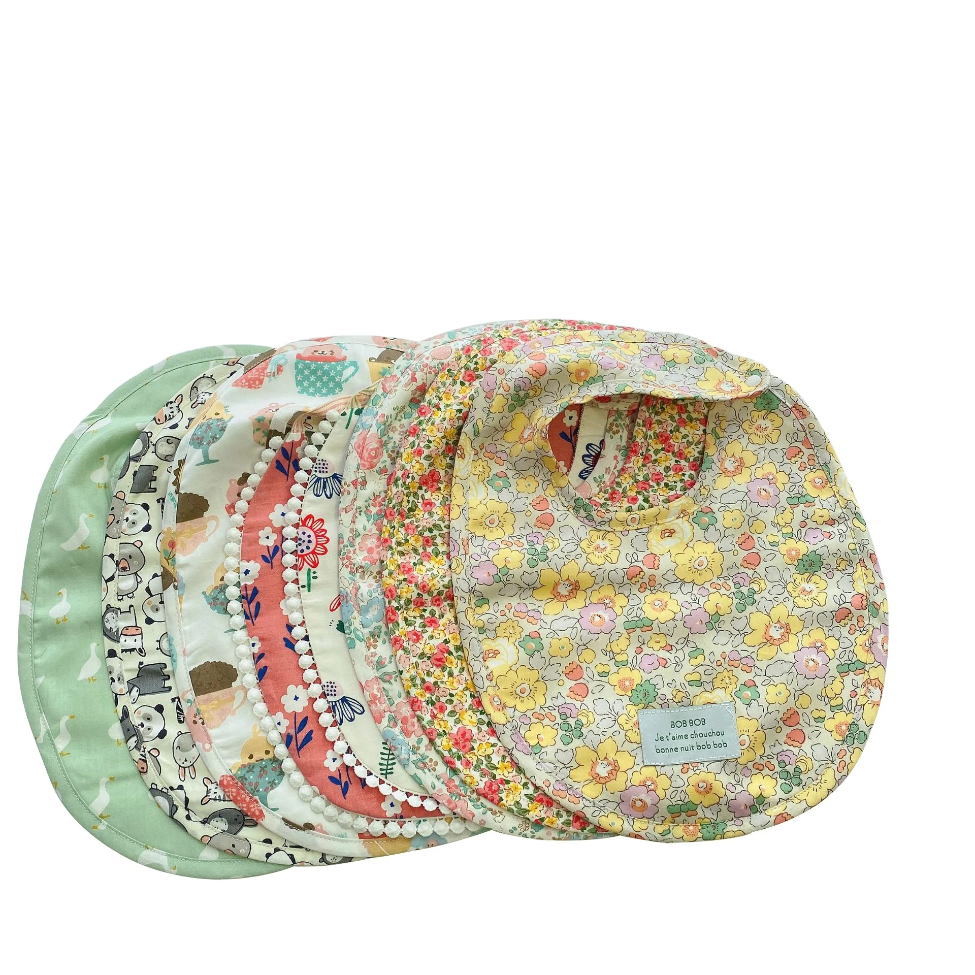 

Spring and summer baby cotton floral bib colorful printing baby bibs wholesale