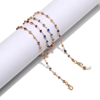 

2020 New Arrival Handmade Colorful Crystal Beads Facemask eyewear Chains Fashion Women Eyewear Chains