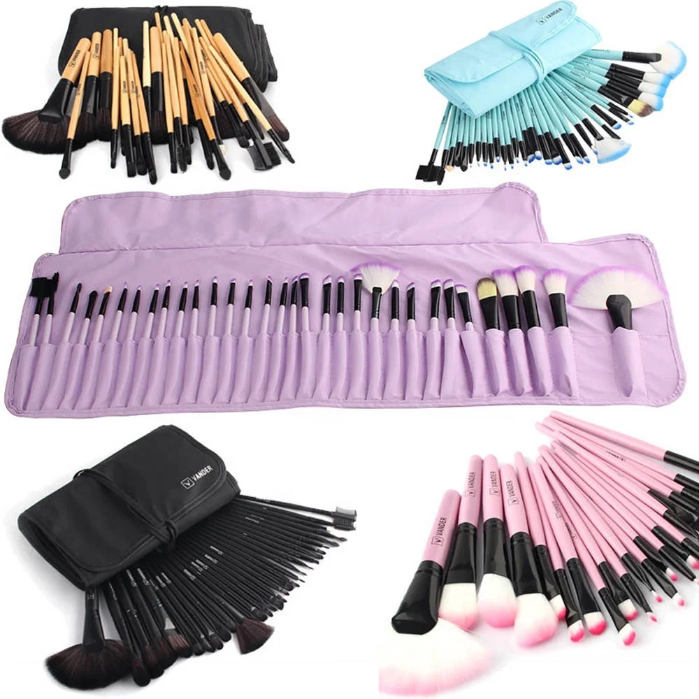 

Custom logo 32pcs make up tool brushes with bag travel kit set wholesale maquillaje make up brushes