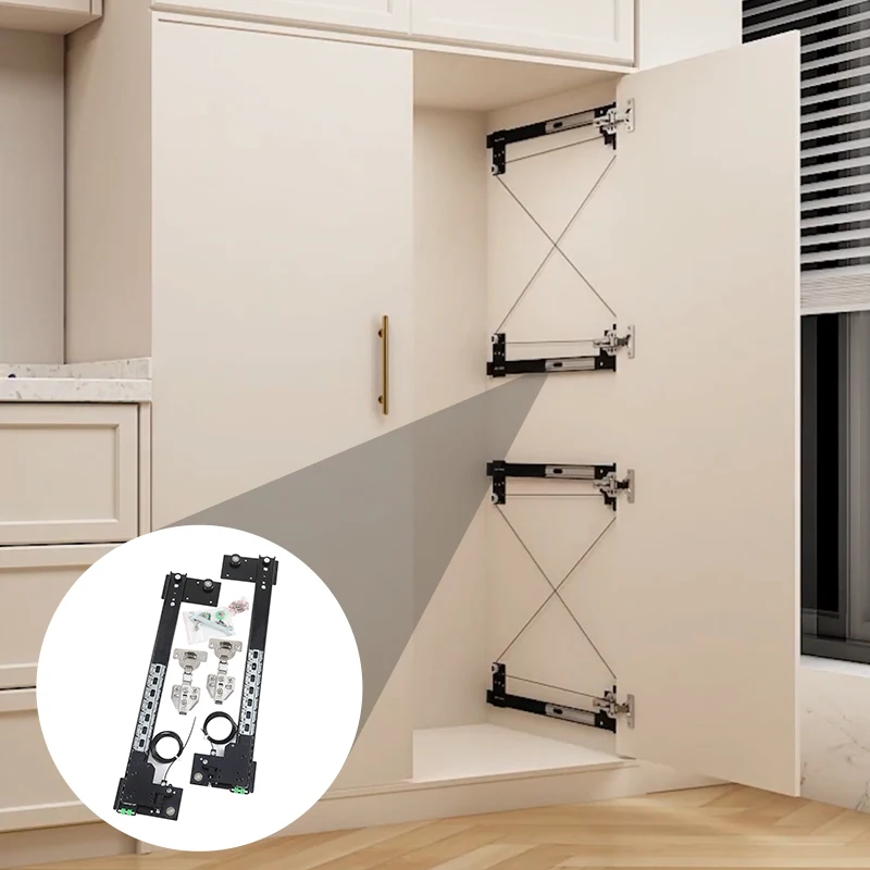 Furniture Rails Drawer Concealed Sliding Hardware Cabinet Hinges Soft Close Wardrobe Pocket Slide Door System Kitchen